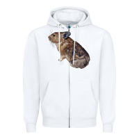 White pika Zipper Hoodie - LillyAllenDesigns