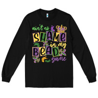 Black ain't no shame in my bead game Long Sleeve Tee - MaliasSmallBusiness