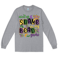 Heather Grey ain't no shame in my bead game Long Sleeve Tee - MaliasSmallBusiness