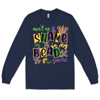 Navy ain't no shame in my bead game Long Sleeve Tee - MaliasSmallBusiness