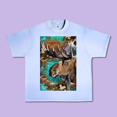 Western Camo Moose Urban Heavy Tee Designed By Lillyallendesigns