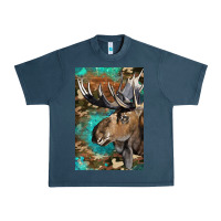 Midnight Navy Western Camo Moose Urban Heavy Tee - LillyAllenDesigns