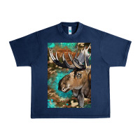 Navy Western Camo Moose Urban Heavy Tee - LillyAllenDesigns