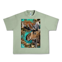 Oil Green Western Camo Moose Urban Heavy Tee - LillyAllenDesigns