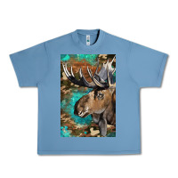 Pebble Blue Western Camo Moose Urban Heavy Tee - LillyAllenDesigns