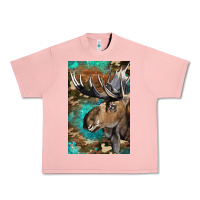 Salmon Western Camo Moose Urban Heavy Tee - LillyAllenDesigns