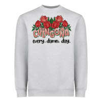 Heather Grey chingona every damn day Heavyweight Sweatshirt - MaliasSmallBusiness