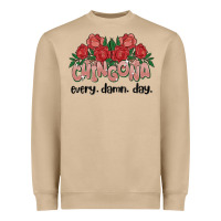 Mushroom chingona every damn day Heavyweight Sweatshirt - MaliasSmallBusiness