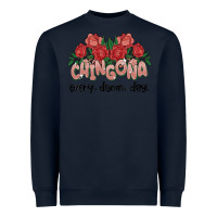 Navy chingona every damn day Heavyweight Sweatshirt - MaliasSmallBusiness