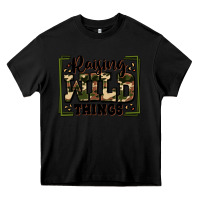 Black raising wild things Heavy Core Tee - Zillion Design Studio