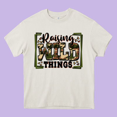 Raising Wild Things Heavy Core Tee Designed By Zillion Design Studio