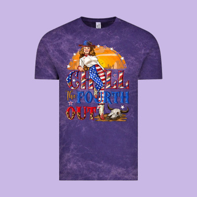 Chill The Fourth Out 4th Of July Vintage Tee Designed By Nancycooperartshop