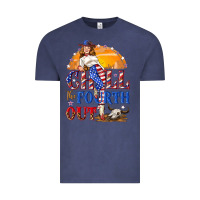 Vintage Denim Chill the fourth out 4th of july Vintage Tee - NancyCooperArtShop