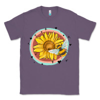 Lavender bee and sunflower Classic Tee - MaliasSmallBusiness