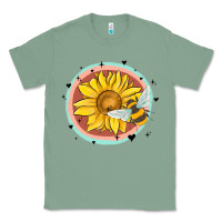 Sage bee and sunflower Classic Tee - MaliasSmallBusiness