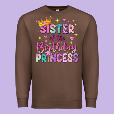 Sister Of The Birthday Princess Premium Sweatshirt Designed By Nancycooperartshop