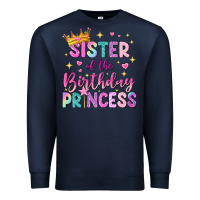 Navy sister of the birthday princess Premium Sweatshirt - NancyCooperArtShop