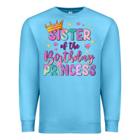 Ocean Blue sister of the birthday princess Premium Sweatshirt - NancyCooperArtShop
