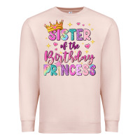 Pale Pink sister of the birthday princess Premium Sweatshirt - NancyCooperArtShop