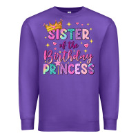 Purple sister of the birthday princess Premium Sweatshirt - NancyCooperArtShop