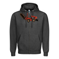 Charcoal Heather red ditch witch Zipper Hoodie - LillyAllenDesigns