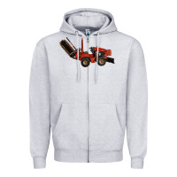 Heather Grey red ditch witch Zipper Hoodie - LillyAllenDesigns