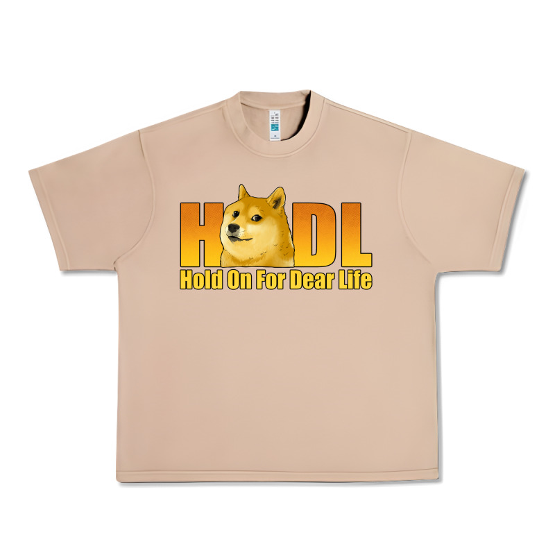 Hodl Hold On For Dear Life Dogecoin Urban Heavy Tee by Jasminsmagicworld | Teevron