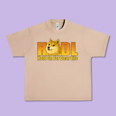 Hodl Hold On For Dear Life Dogecoin Urban Heavy Tee Designed By Jasminsmagicworld
