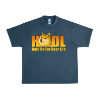 Midnight Navy hodl hold on for dear life dogecoin Urban Heavy Tee - Jasminsmagicworld