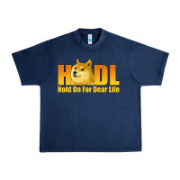 Navy hodl hold on for dear life dogecoin Urban Heavy Tee - Jasminsmagicworld