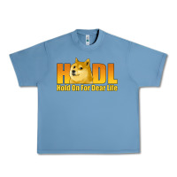 Pebble Blue hodl hold on for dear life dogecoin Urban Heavy Tee - Jasminsmagicworld
