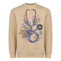 Mushroom floral stethoscope Heavyweight Sweatshirt - MaliasSmallBusiness