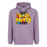 Lavender best bus driver ever Heavyweight Hoodie - NancyCooperArtShop
