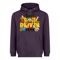 Plum best bus driver ever Heavyweight Hoodie - NancyCooperArtShop