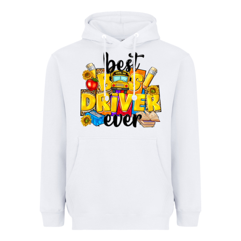 Best Bus Driver Ever Heavyweight Hoodie by NancyCooperArtShop | Teevron