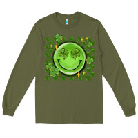 Army Green checkered st. patrick's day Long Sleeve Tee - MaliasSmallBusiness