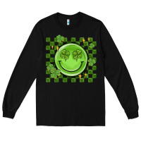 Black checkered st. patrick's day Long Sleeve Tee - MaliasSmallBusiness