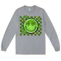 Heather Grey checkered st. patrick's day Long Sleeve Tee - MaliasSmallBusiness
