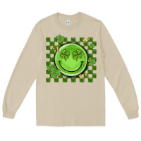 Mushroom checkered st. patrick's day Long Sleeve Tee - MaliasSmallBusiness