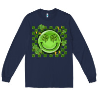 Navy checkered st. patrick's day Long Sleeve Tee - MaliasSmallBusiness