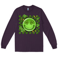 Plum checkered st. patrick's day Long Sleeve Tee - MaliasSmallBusiness