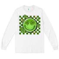 White checkered st. patrick's day Long Sleeve Tee - MaliasSmallBusiness