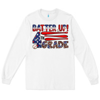 White batter up 4th grade Long Sleeve Tee - JahusDesignShop