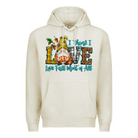 Oatmeal Heather I think i love Fall most of all Premium Hoodie - NancyCooperArtShop