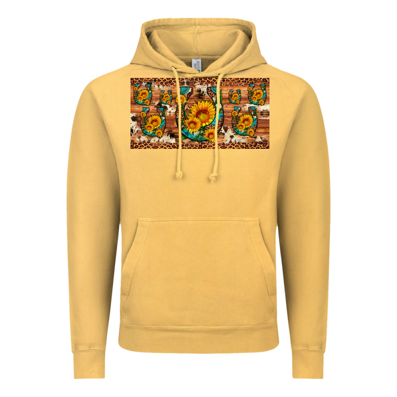 Sunflower Gemstone Leopard Cowhide Horseshoe License Plate Vintage Hoodie by Artiststas | Teevron