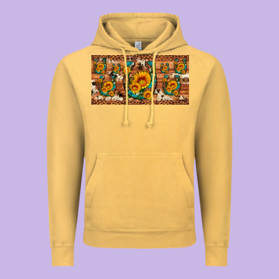 Sunflower Gemstone Leopard Cowhide Horseshoe License Plate Vintage Hoodie Designed By Artiststas