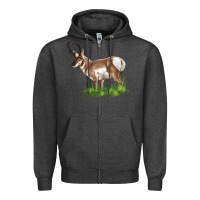 Charcoal Heather pronghorn Zipper Hoodie - LillyAllenDesigns
