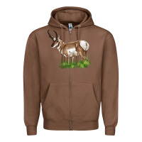 Chestnut pronghorn Zipper Hoodie - LillyAllenDesigns
