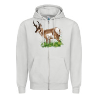 Dove Grey pronghorn Zipper Hoodie - LillyAllenDesigns
