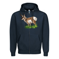 Navy pronghorn Zipper Hoodie - LillyAllenDesigns
